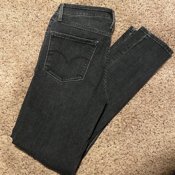 Levi Brand Black Skinny Jeans - HIGH RISE SKINNY - size 29 - Picture 3 of 5